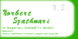 norbert szathmari business card